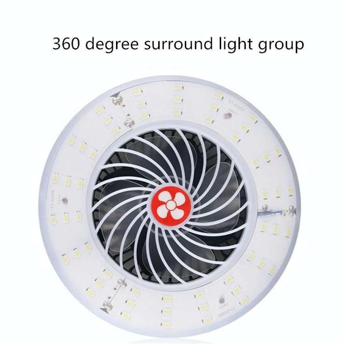 USB Rechargeable Fan Lamp Live Broadcast Multi-function Tent Camping Lamp, Style:Fan Light