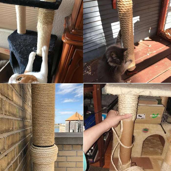 30m Pets Hemp Rope Cat Scratch Board Sword Rope Accessories Protect Cat Grip Toy Grabbing Materia...