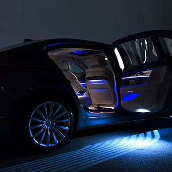 2 PCS DC 8-36V Ghost Shadow Courtesy Angel Wings Projection Lamp Car Door LED Welcome Lights(Ice ...