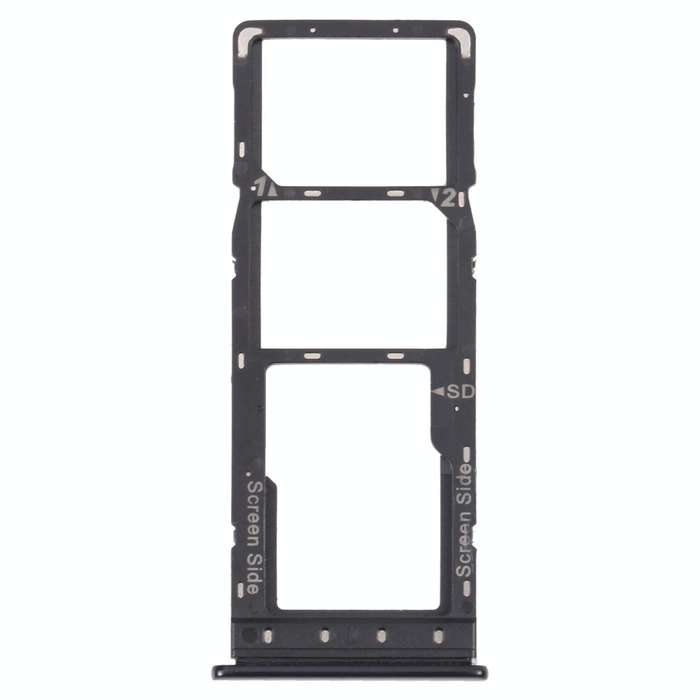 For Infinix S4 X626 SIM Card Tray + SIM Card Tray + Micro SD Card Tray (Black)