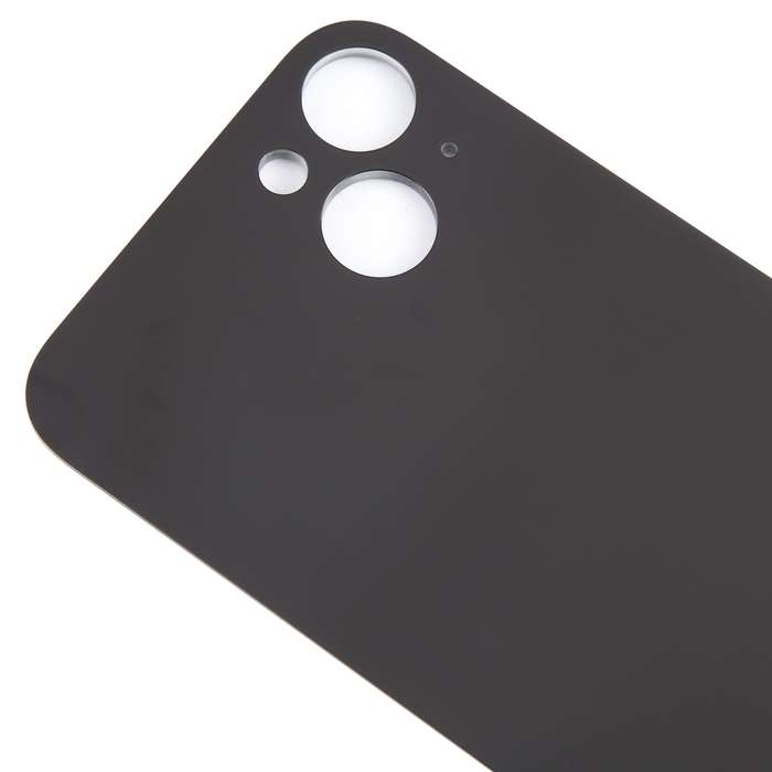 For iPhone 15 Plus Easy Replacement Big Camera Hole Glass Back Battery Cover(Black)