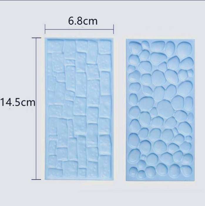 2 PCS Bark Wood Grain Fondant Printing Embossing Mold Biscuit Baking Mold Tool(Bark)