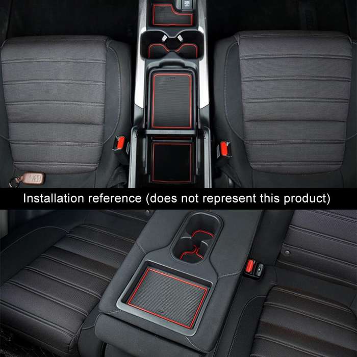 Car Water Cup Gate Slot Mats Plastic Red Anti-Slip Interior Door Pad for Mercedes-Benz E300L 2016