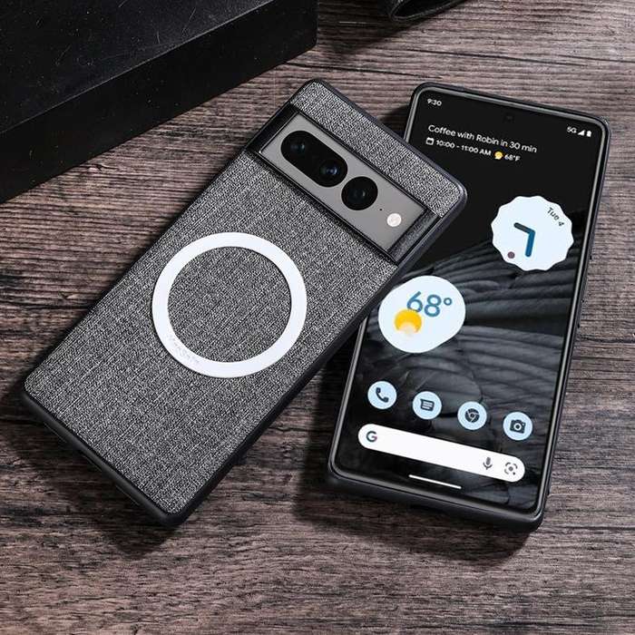 For Google Pixel 8 Pro Magsafe Magnetic Ring Cloth Texture Phone Case(Black)
