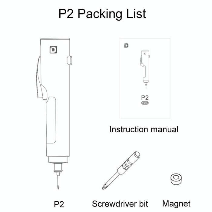 Xiaodong P2 Electrical Screwdriver Mobile Phone Repair Tool With Electronic Torque Brake, Version...