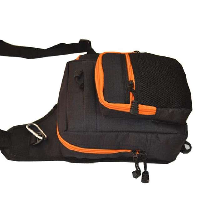 Outdoor Fishing Supplies Oxford Cloth Tricolor Fishing Crossbody Bag(Green)