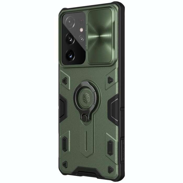 For Samsung Galaxy S21 Ultra 5G NILLKIN Shockproof CamShield Armor Protective Case with Invisible...