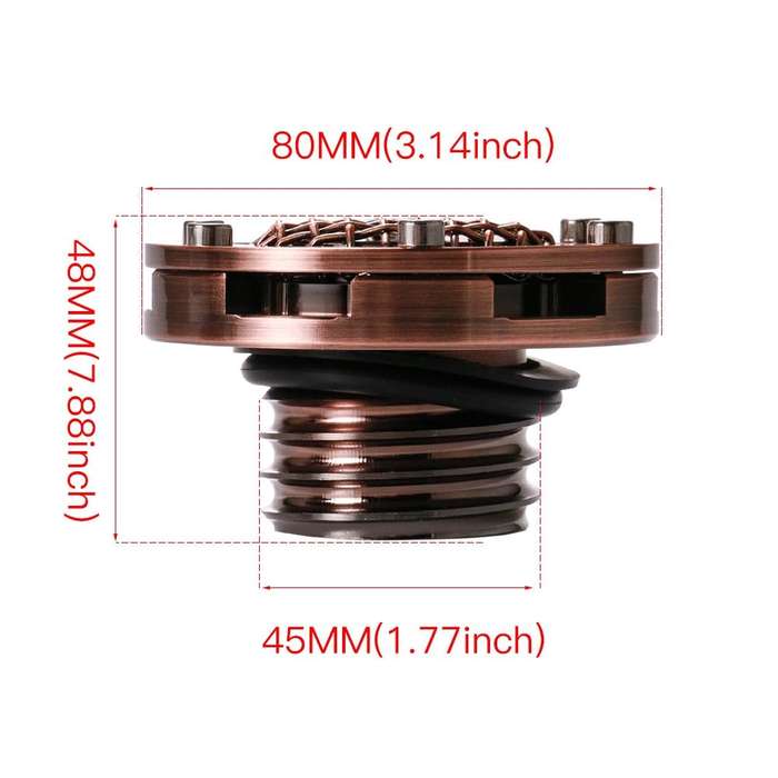HP-Q088 Retro Motorcycle Modified Fuel Tank Cap for Harley XL883 / X48(Red Bronze)