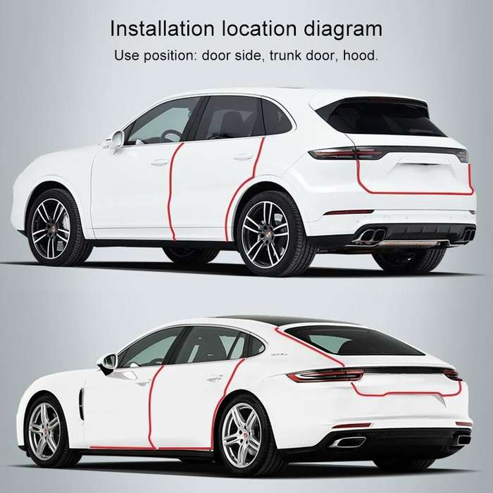 Universal Car Door Invisible Anti-collision Strip Protection Guards Trims Stickers Tape, Size: 2c...