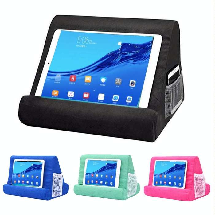 Laptop Holder Tablet Pillow Multifunction Laptop Cooling Pad Rest Cushion(Rose Red)