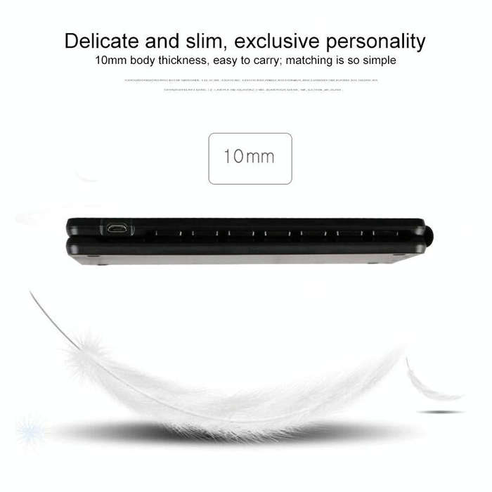 K018 USB Charging Foldable 67 Keys Bluetooth Wireless Keyboard (Silver)