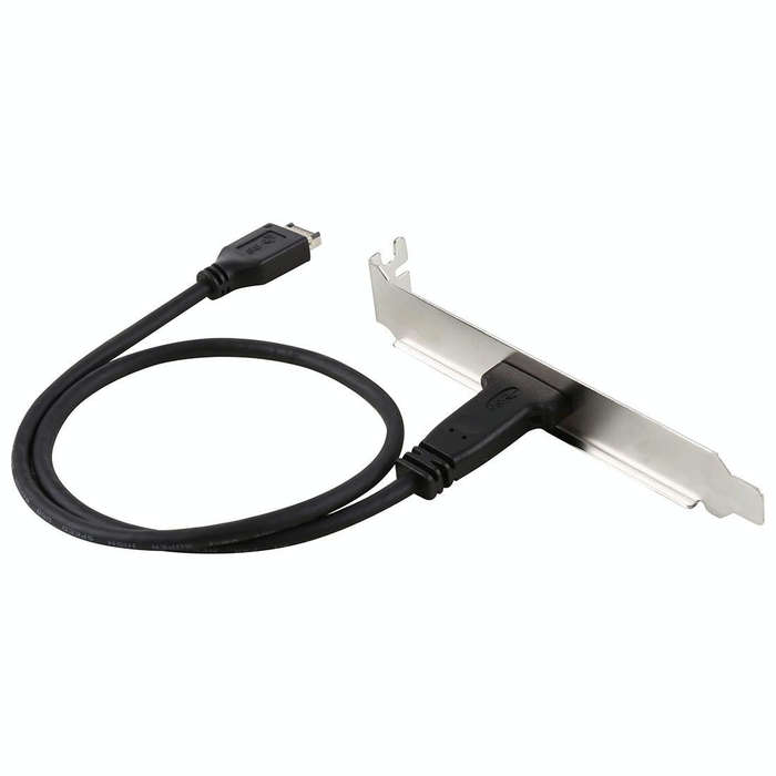 50cm Panel Bracket Header USB-C / Type-C Female to USB 3.1 Type-E Extension Wire Connector Cord C...