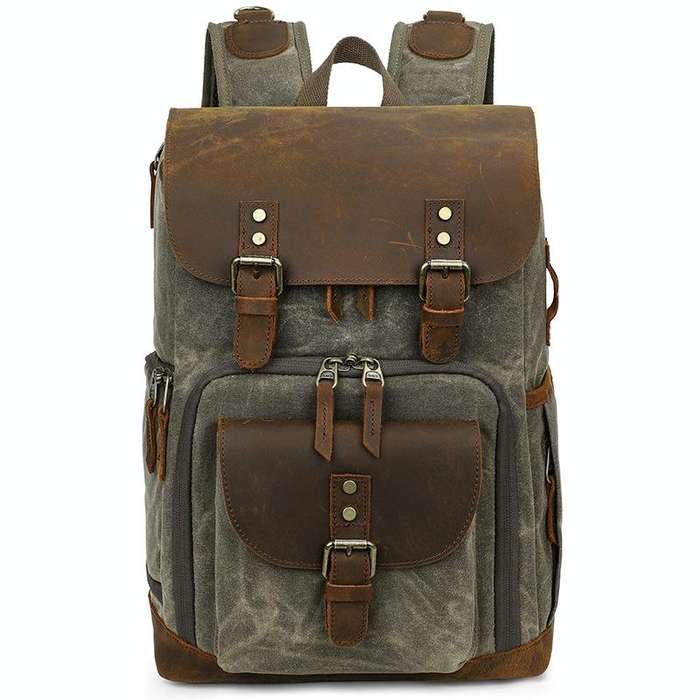 K-86 Casual Shoulder Camera Bag Contrast Waterproof Batik Canvas Single Digital Camera Photo Back...