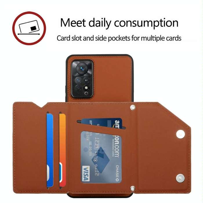 For Xiaomi Redmi Note 11 Pro Global Skin Feel PU + TPU + PC Phone Case(Brown)