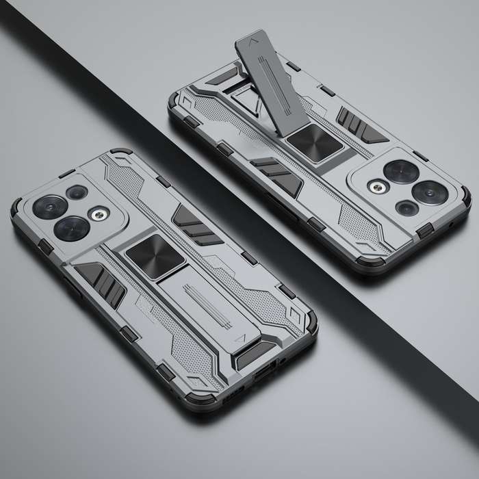 For OPPO Reno8 5G Supersonic PC + TPU Shock-proof Phone Case(Grey)