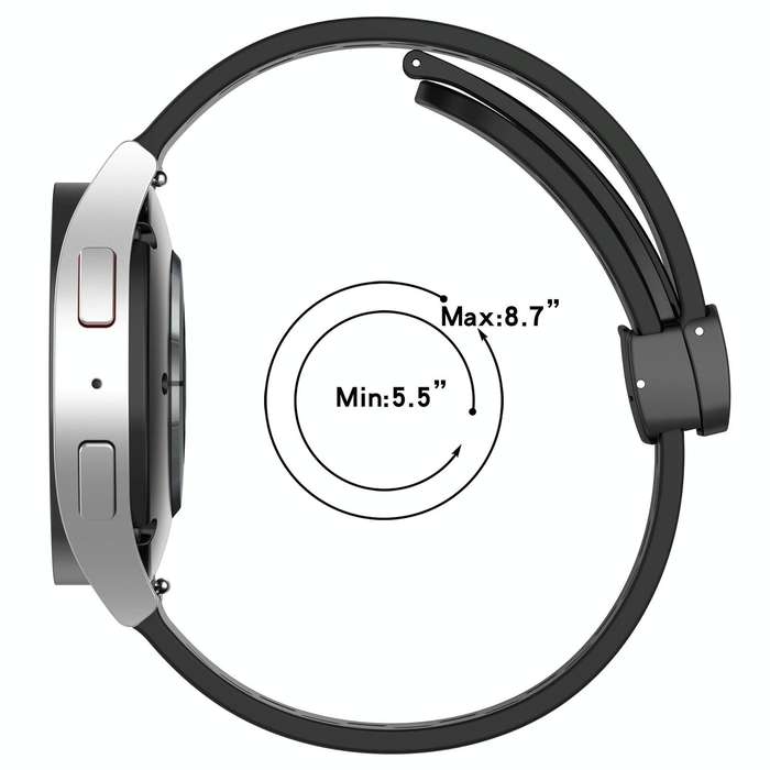 For Garmin Forerunner 245 Music 20mm Folding Magnetic Clasp Silicone Watch Band(White)