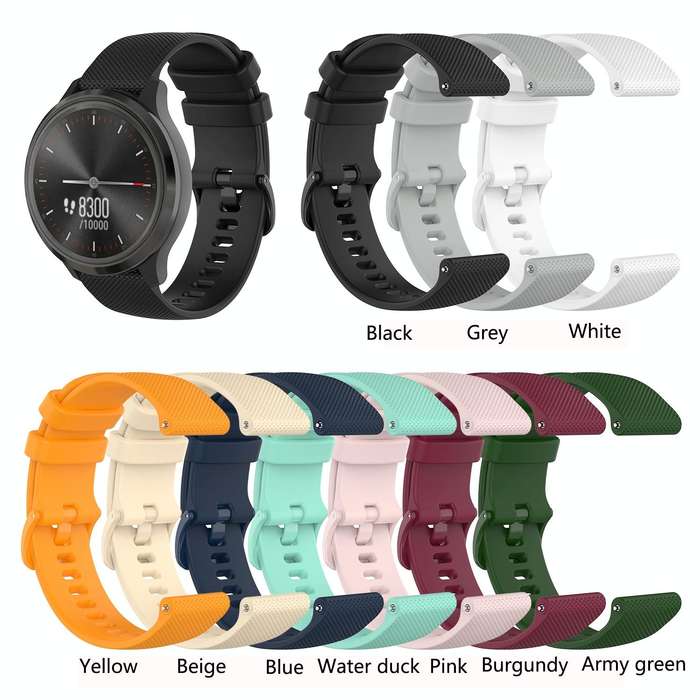 For Garmin Vivoactive 3 Music Small Lattice Silicone Watch Band(Black)