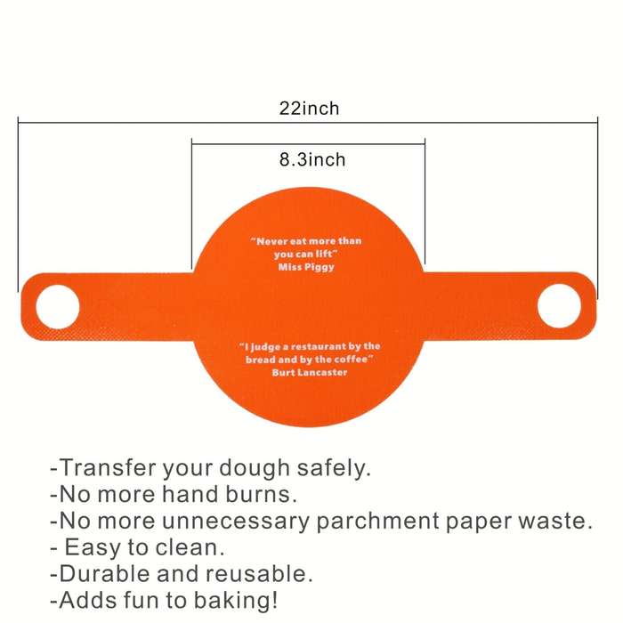 Oven Accessories Bread Dough Transfer Baking Mat Long Handle Extraction Mat(Orange)