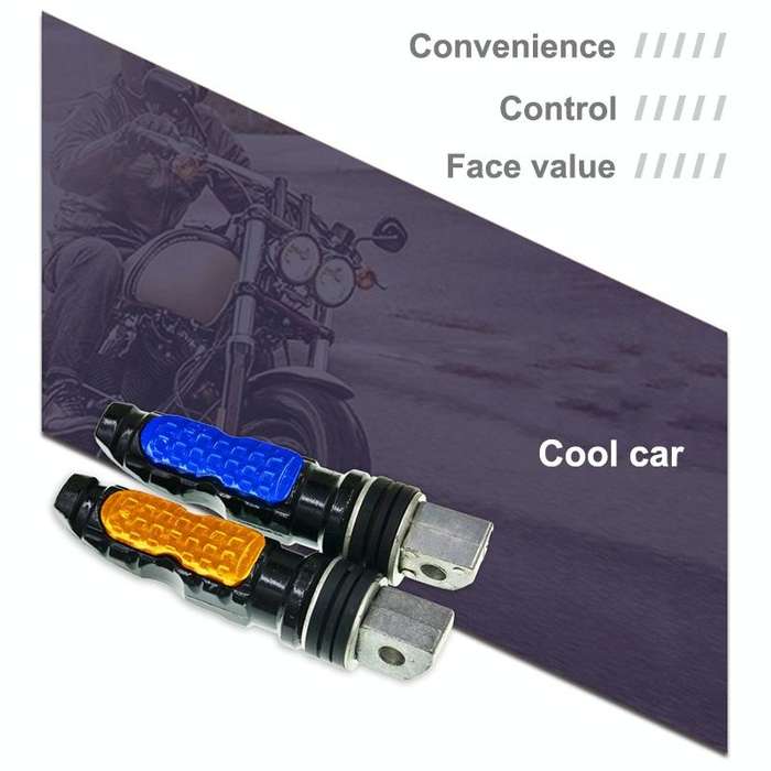 Universal Motor Bike Footpegs Foot Rests Rear Pedals Set Motorcycle Modification Accessories(Red)