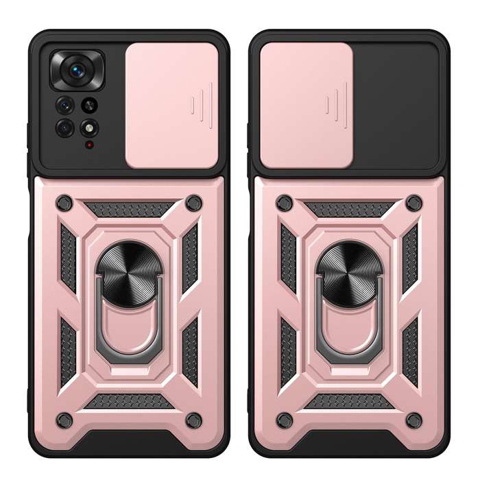 For Xiaomi Redmi Note 11 Pro Global Sliding Camera Cover Design TPU+PC Protective Phone Case(Black)
