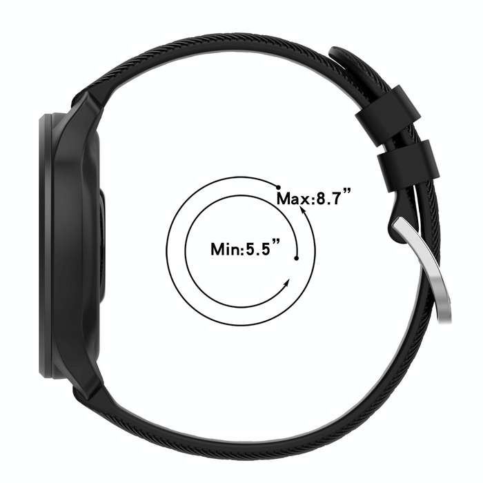 For Garmin Forerunner 55 20mm Cross Textured Solid Color Silicone Watch Band(Black)