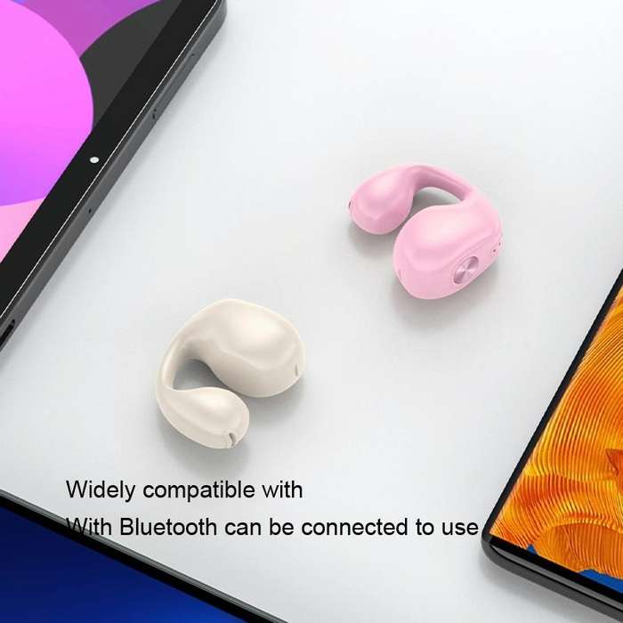 Single Ear Bone Conduction Bluetooth Earphone In-Ear Wearable Running Sports Mini(Skin Color)