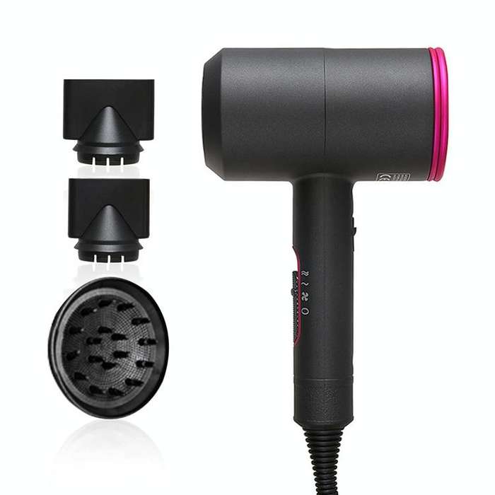 High-power Anionic Cold Hot Air Constant Temperature Hair Dryer, EU Plug (Red + Black)