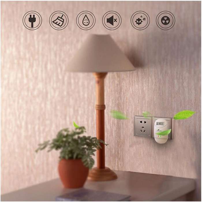1200W Mini Negative Ion Formaldehyde Removal Second-hand Smoke Office Small Air Purifier(US Plug)