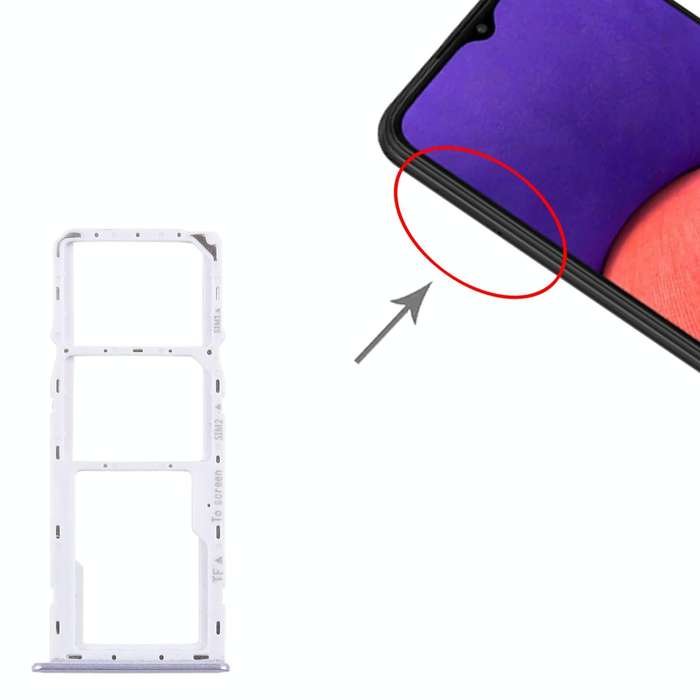 For Samsung Galaxy A22 5G SM-A226B Original SIM Card Tray + SIM Card Tray + Micro SD Card Tray (P...