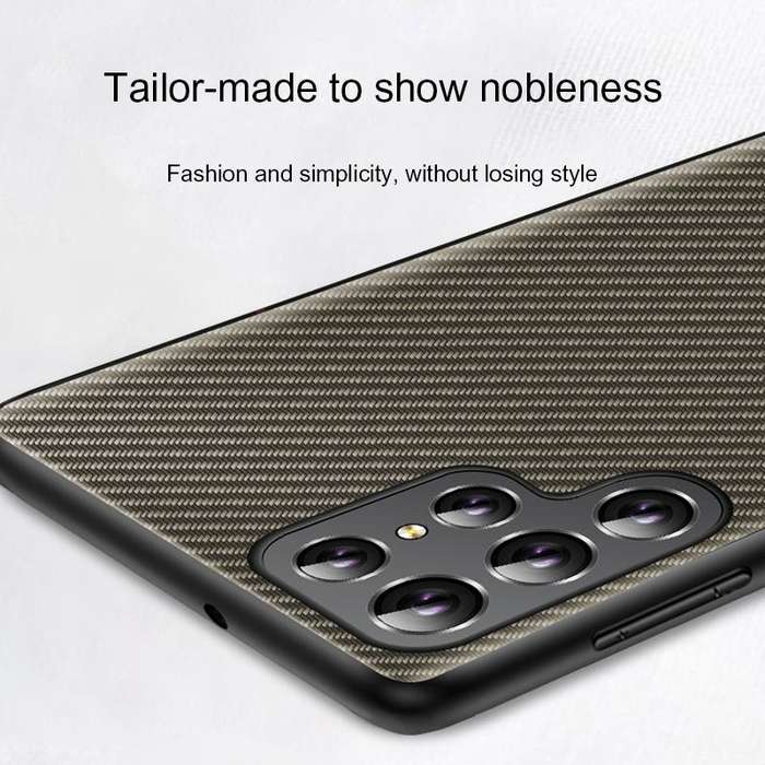 For Samsung Galaxy S22+ 5G Ultra-thin Carbon Fiber Texture Printing Phone Case(Black)