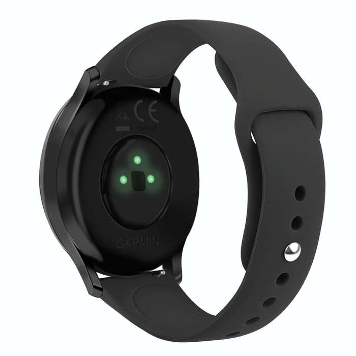 For Garmin Vivoactive 3 / Vivomove HR Solid Color Reverse Buckle Silicone Watch Band, Size: Large...