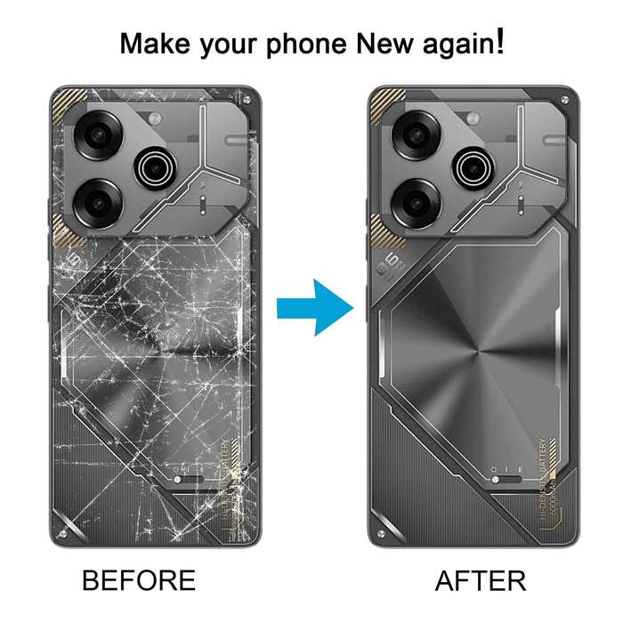 For Tecno Pova 6 Pro Original Battery Back Cover(Black)