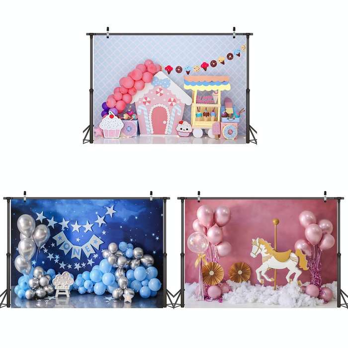 2.1m X 1.5m Birthday Party Shooting 3D Printed Background Cloth(4725)