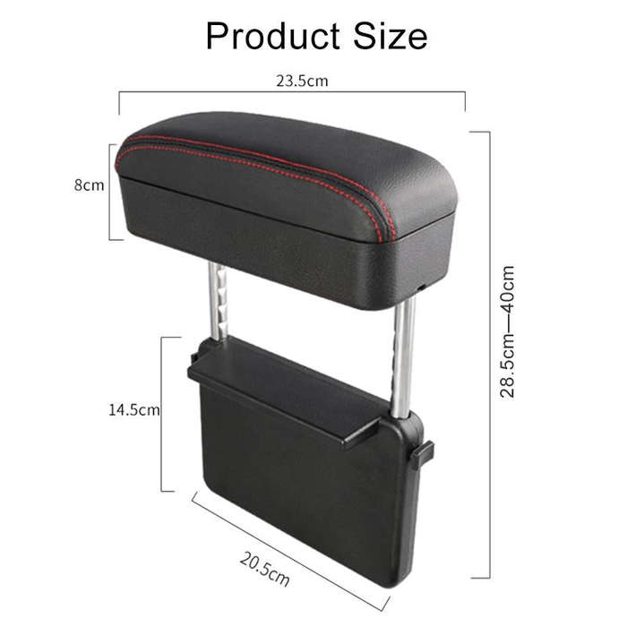 Universal Car Wireless Qi Standard Charger PU Leather Wrapped Armrest Box Cushion Car Armrest Box...