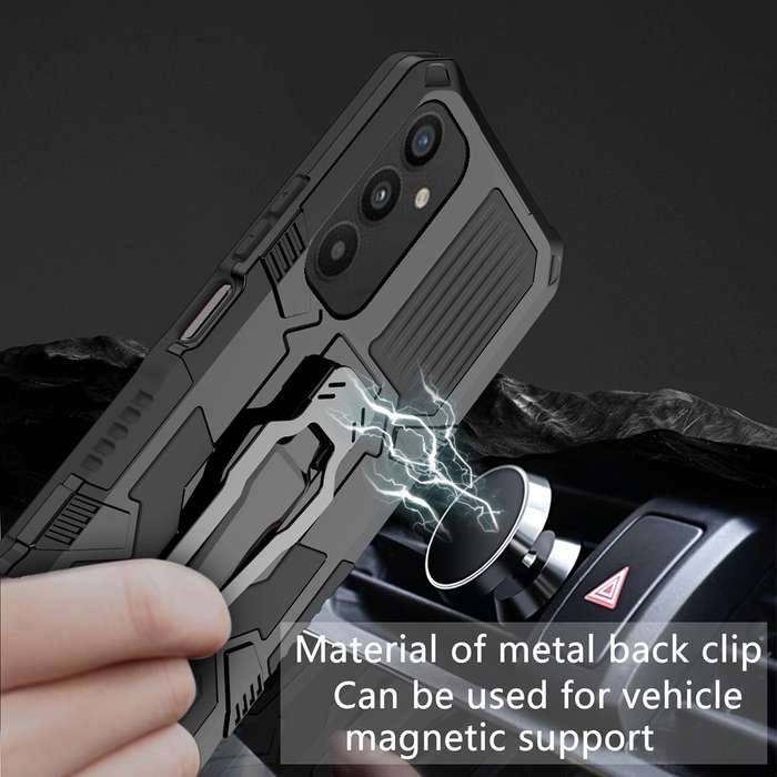 For Samsung Galaxy A54 Armor Warrior Shockproof PC + TPU Phone Case(Black)