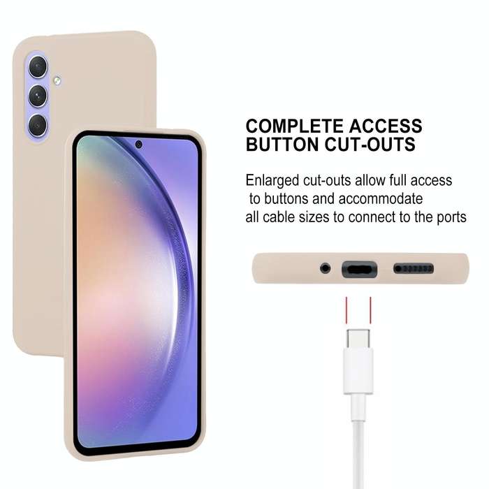 For Samsung Galaxy A54 5G GOOSPERY SOFT FEELING Liquid TPU Soft Phone Case (Apricot)