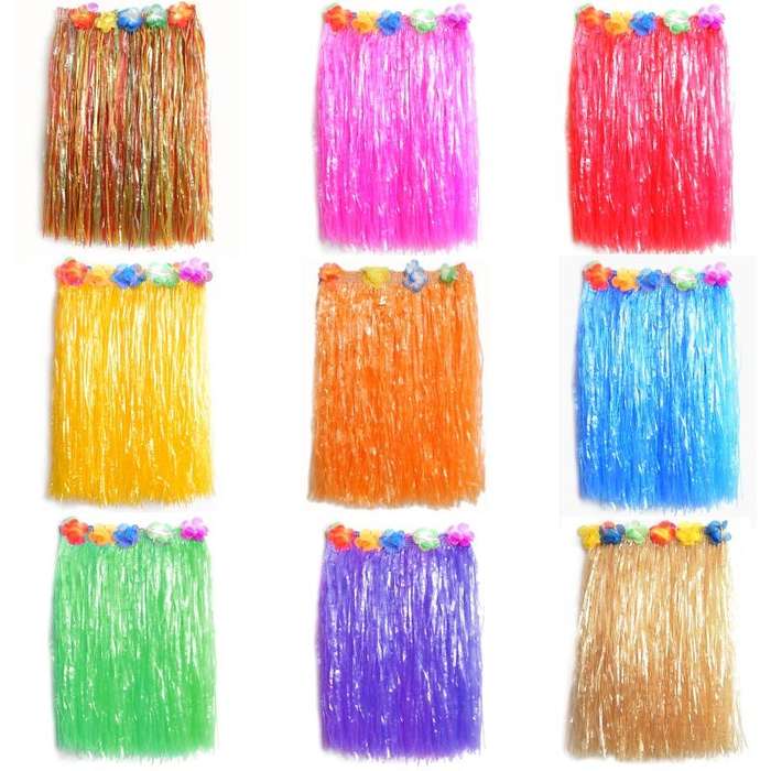 3 PCS Hawaiian Hula Party Show Dress Up Props, Size: 40cm(Single Layer Colorful)