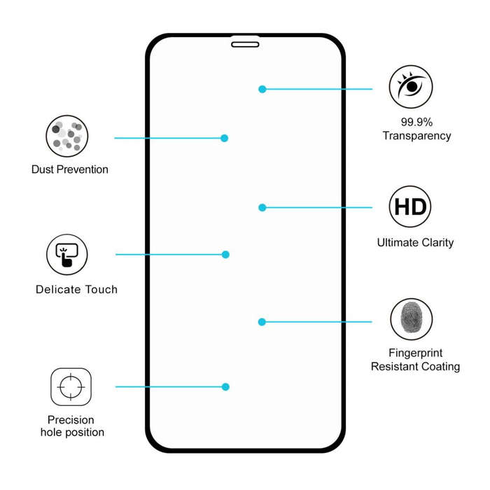 For iPhone 11 Pro Max / XS Max ENKAY Hat-prince Full Glue 0.26mm 9H 2.5D Tempered Glass Full Cove...