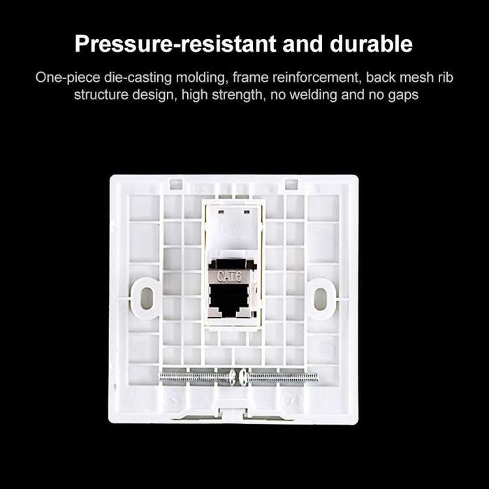 CAT.6 Shielded Pass-through Network Module, Dual Ports Panel + Shielded Pass-through + Telephone ...