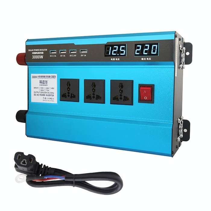 Carmaer 48V to 220V 3000W Intelligent Fan Car Double Digital Display Inverter Household Power Con...