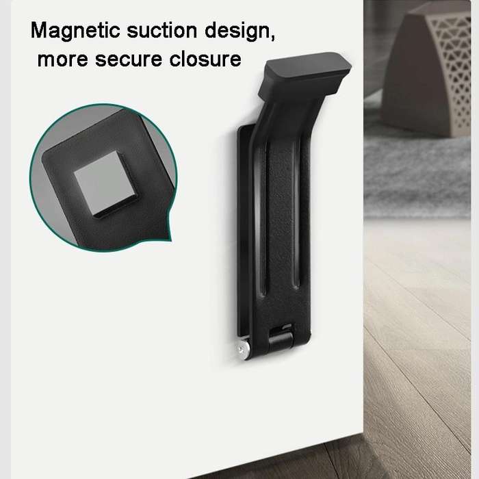 Magnetic Door Stopper Pedal Opening And Closing Door Catch For Bottom of Door(White)