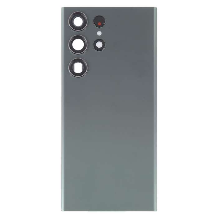 For Samsung Galaxy S23 Ultra SM-S918 Glass Battery Back Cover with Camera Lens Cover(Green)