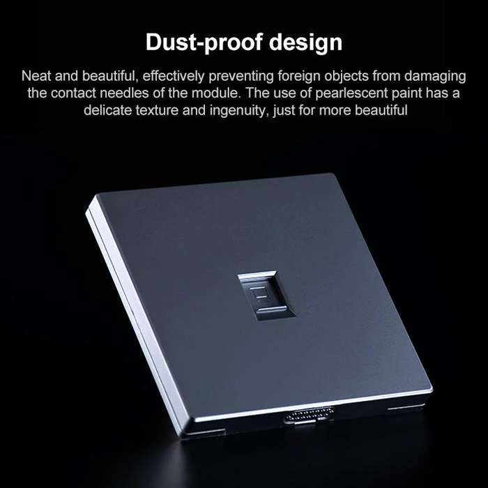 CAT.6 Shielded Pass-through Network Module, Dual Ports Panel + Shielded Pass-through + Telephone ...