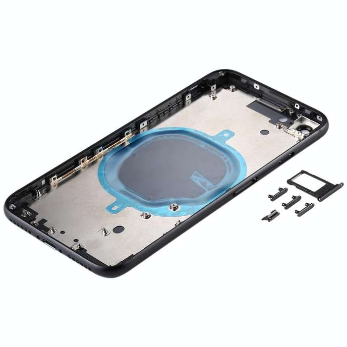 Battery Back Cover with Camera Lens Cover & SIM Card Tray & Side keys for iPhone SE 2020
