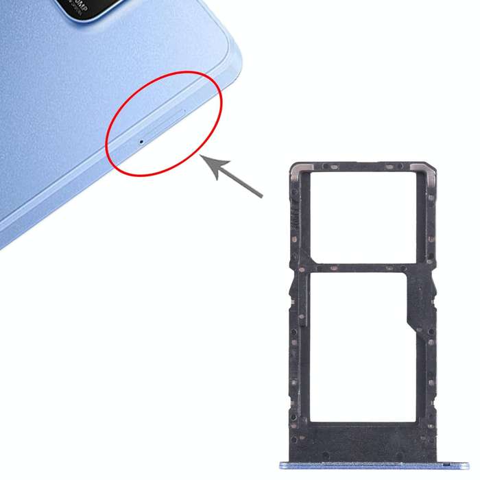For Huawei Enjoy 50Z SIM + SIM / Micro SD Card Tray (Blue)