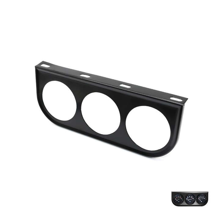 Car 52mm 3 Holes Iron Dash Gauge Meter Pod Mount Holder(Black)