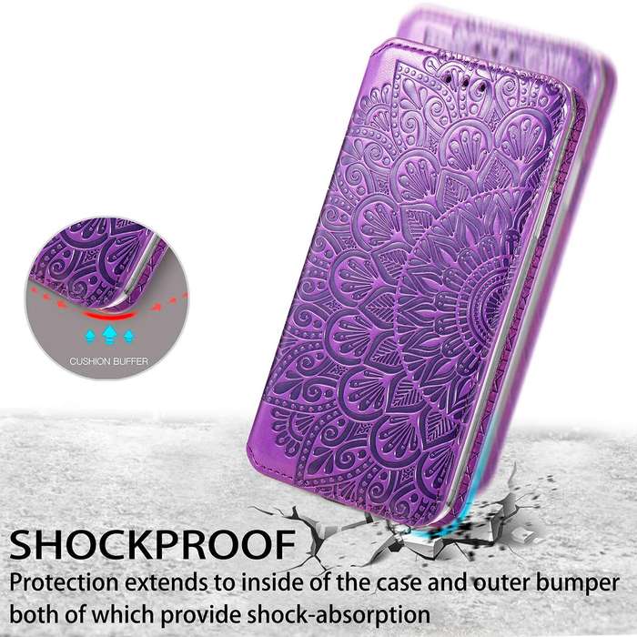 For Samsung Galaxy A32 5G Blooming Mandala Embossed Pattern Magnetic Horizontal Flip Leather Case...