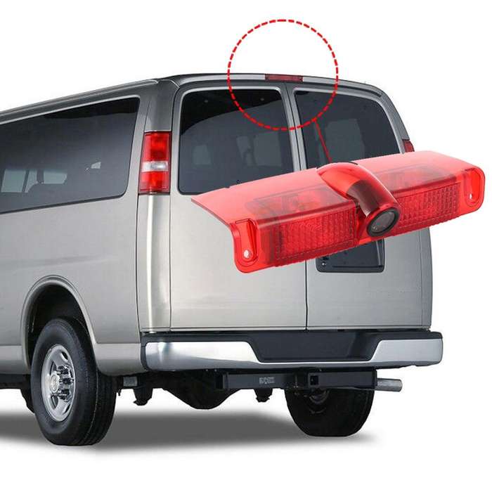 PZ478 Car Waterproof 170 Degree Brake Light View Camera + 7 inch Rearview Monitor for Chevrolet E...