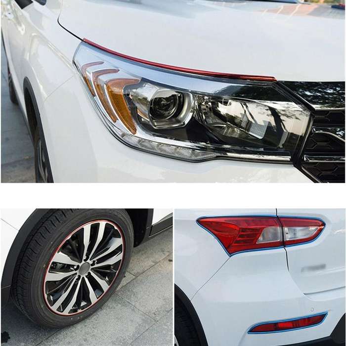 Universal Decorative Scratchproof Stickup 8M Flexible Car Wheel Hub TRIM Mouldings Decoration Str...