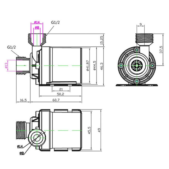 DC24V 3M Lift Brushless Motor Submersible Pump
